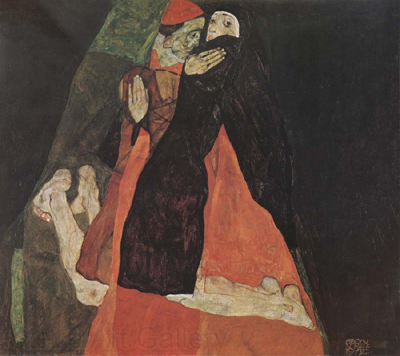 Egon Schiele Cardinal and Nun France oil painting art